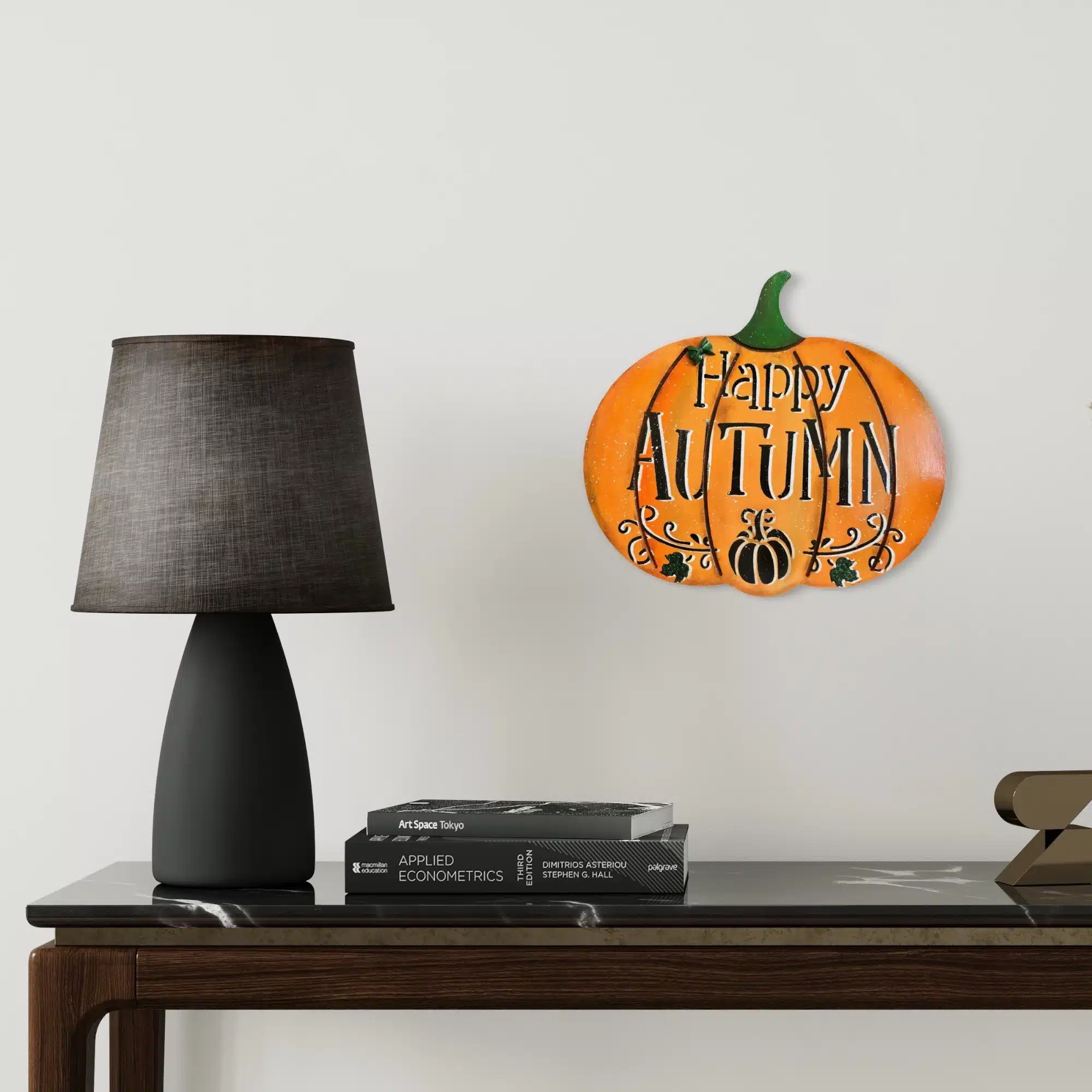 Ahşap Kabak Duvar Süsü ve Sunumluk | Happy Autumn - Halloween Dekoru | 34x30 cm | DKR96 7 Ahşap Kabak Duvar Süsü ve Sunumluk | Happy Autumn - Halloween Dekoru