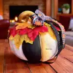El Boyaması Polyester Kabak | Sonbahar ve Halloween Figürü