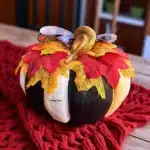 El Boyaması Polyester Kabak | Sonbahar ve Halloween Figürü