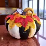 El Boyaması Polyester Kabak | Sonbahar ve Halloween Figürü