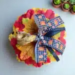 El Boyaması Polyester Kabak | Sonbahar ve Halloween Figürü