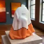 Dekoratif Hayalet Figürü | El Boyaması Halloween ve Cadılar Bayramı Biblosu