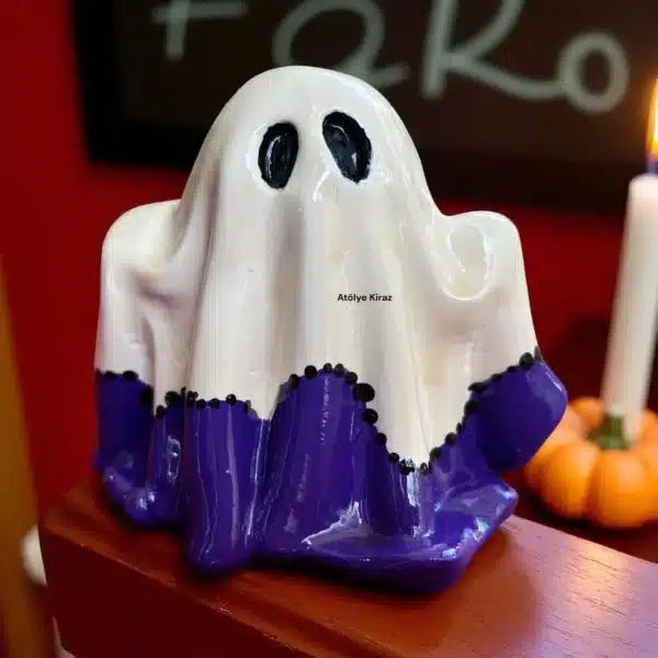 Dekoratif Hayalet Figürü | El Boyaması Halloween Ve Cadılar Bayramı Biblosu