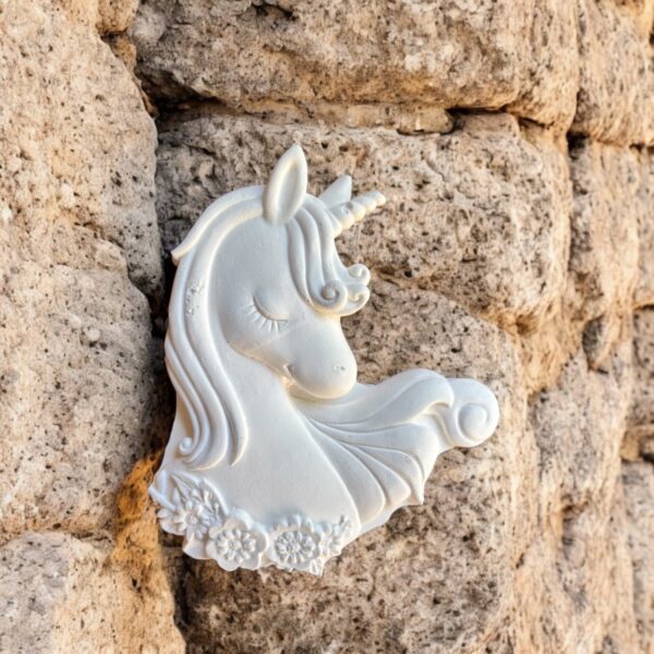 Dekoratif Unicorn Figürü – Aytaşı Malzeme, Boyanabilir El Yapımı Obje 15x12x1 cm - Görsel 2