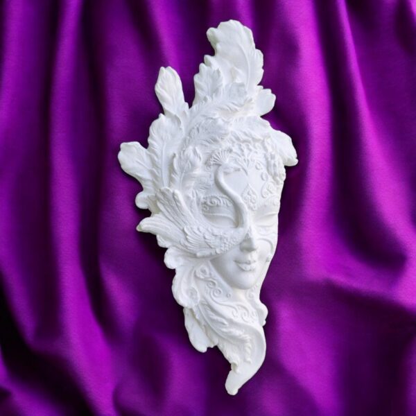 Kuğulu Venedik Maskesi 31x16x4 cm - Görsel 3