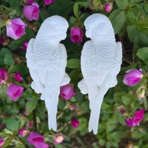 İkili Muhabbet Kuşu Figürü – Aytaşı Malzeme, Boyanabilir Dekoratif Obje 20x7 cm