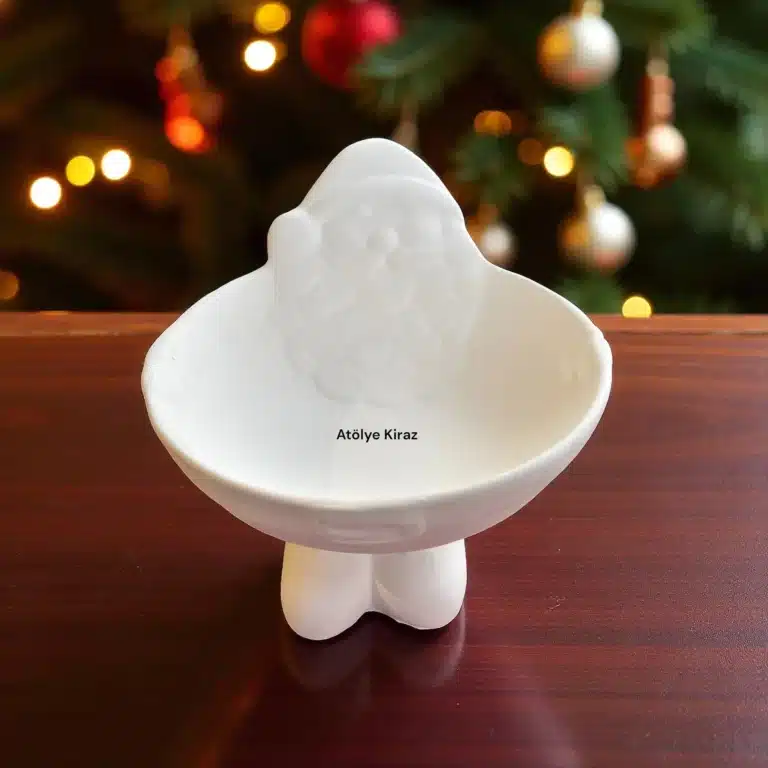 Ayaklı Noel Baba Tabak: Yılbaşı Dekor