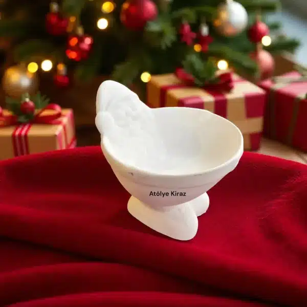 Ayaklı Noel Baba Tabak: Yılbaşı Dekor