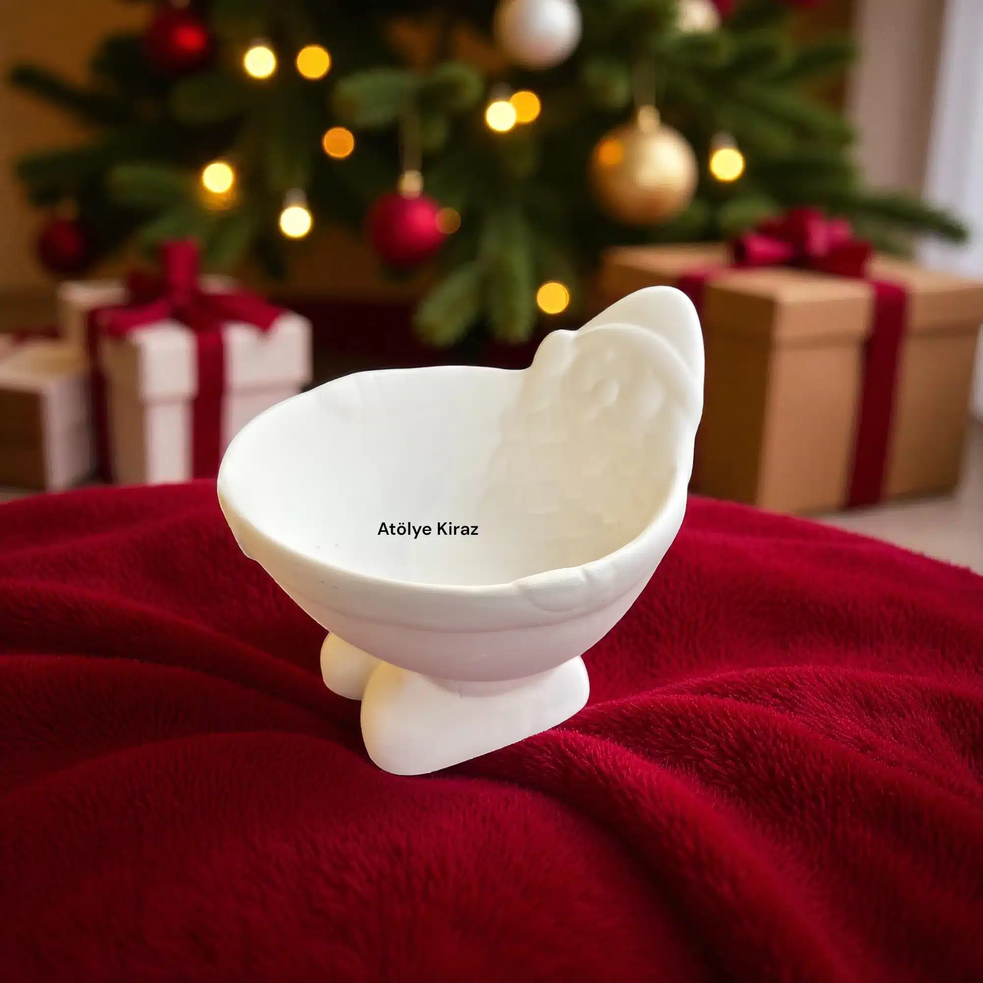 Ayaklı Noel Baba Tabak : Yılbaşı Dekoru 6 Ayaklı Noel Baba Tabak: Yılbaşı Dekor