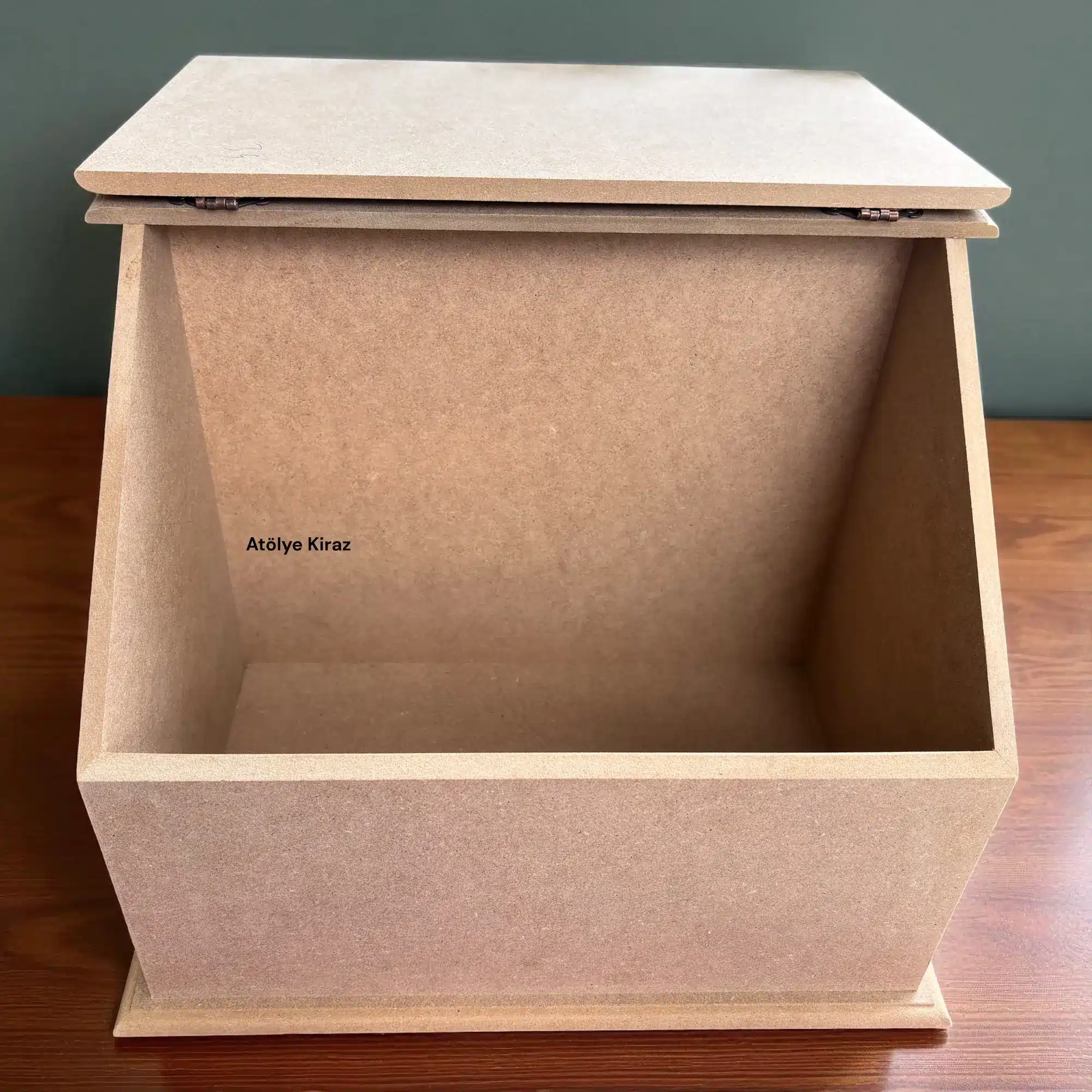 Ham Ahşap Ekmeklik | Boyanabilir MDF Ekmek Kutusu | 36x22x29 cm | E325 2 Ham Ahşap Ekmeklik | Boyanabilir MDF Ekmek Kutusu