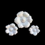 EAD556-Esnek Aplik |  6,5x6,5 cm, 4,5x4,5 cm, 4x4 cm- 3 Adet Çiçek