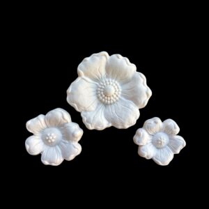 Esnek Aplik EAD 556- 6,5x6,5 cm, 4,5x4,5 cm, 4x4 cm- 3 Adet Çiçek