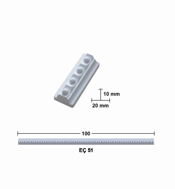 EÇ 51 100 cm Esnek Mobilya Çıtası 10x20 mm