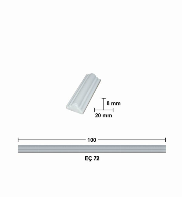 EÇ 72 100 cm Esnek Mobilya Çıtası 8x20 mm