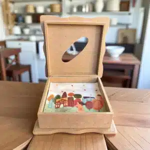 Ahşap Kapaklı Peçetelik | Dekoratif Peçetelik