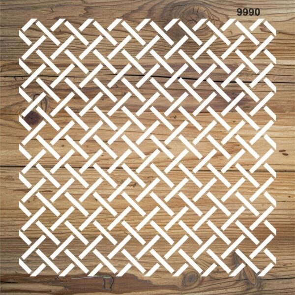 Geometrik Desen-9990 | Stencil Boyama Şablonu-20X20 Cm