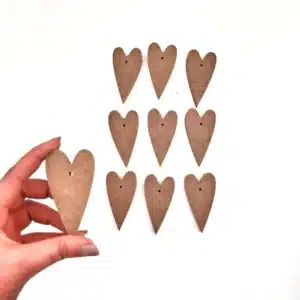 Uzun Minik Kalpler Onlu | 4x8 cm Kalınlık: 12 mm