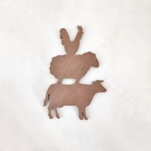 Çiftlik Hayvanları Üçlü |12x17,5 cm Kalınlık: 6 mm