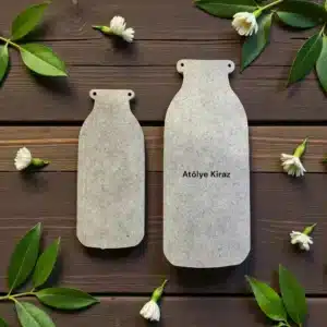 İkili Süt Şişesi Figürlü Süs Obje