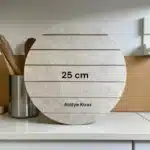Ahşap Yuvarlak Çizgili Pano : Sunum Tabağı