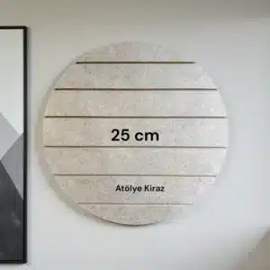 Ahşap Yuvarlak Çizgili Pano : Sunum Tabağı