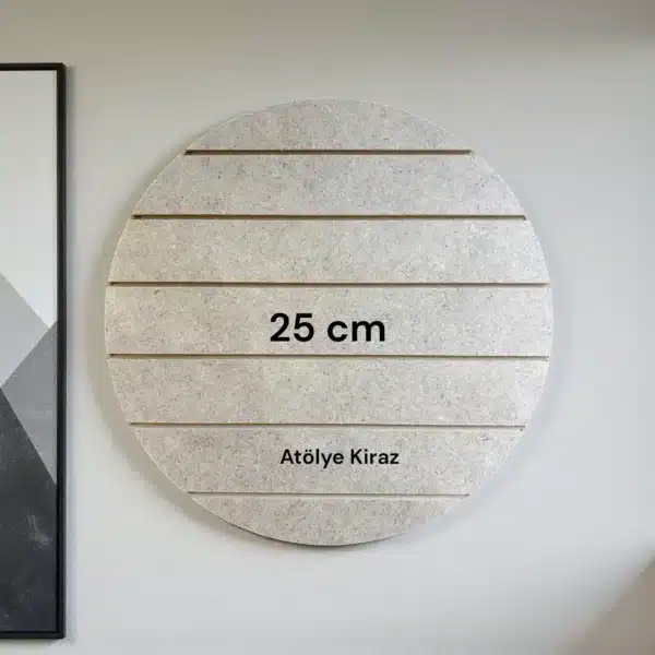 Ahşap Yuvarlak Çizgili Pano : Sunum Tabağı