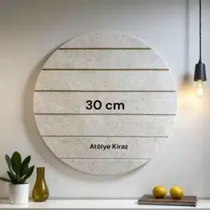 Ahşap Yuvarlak Çizgili Pano : Sunum Tahtası