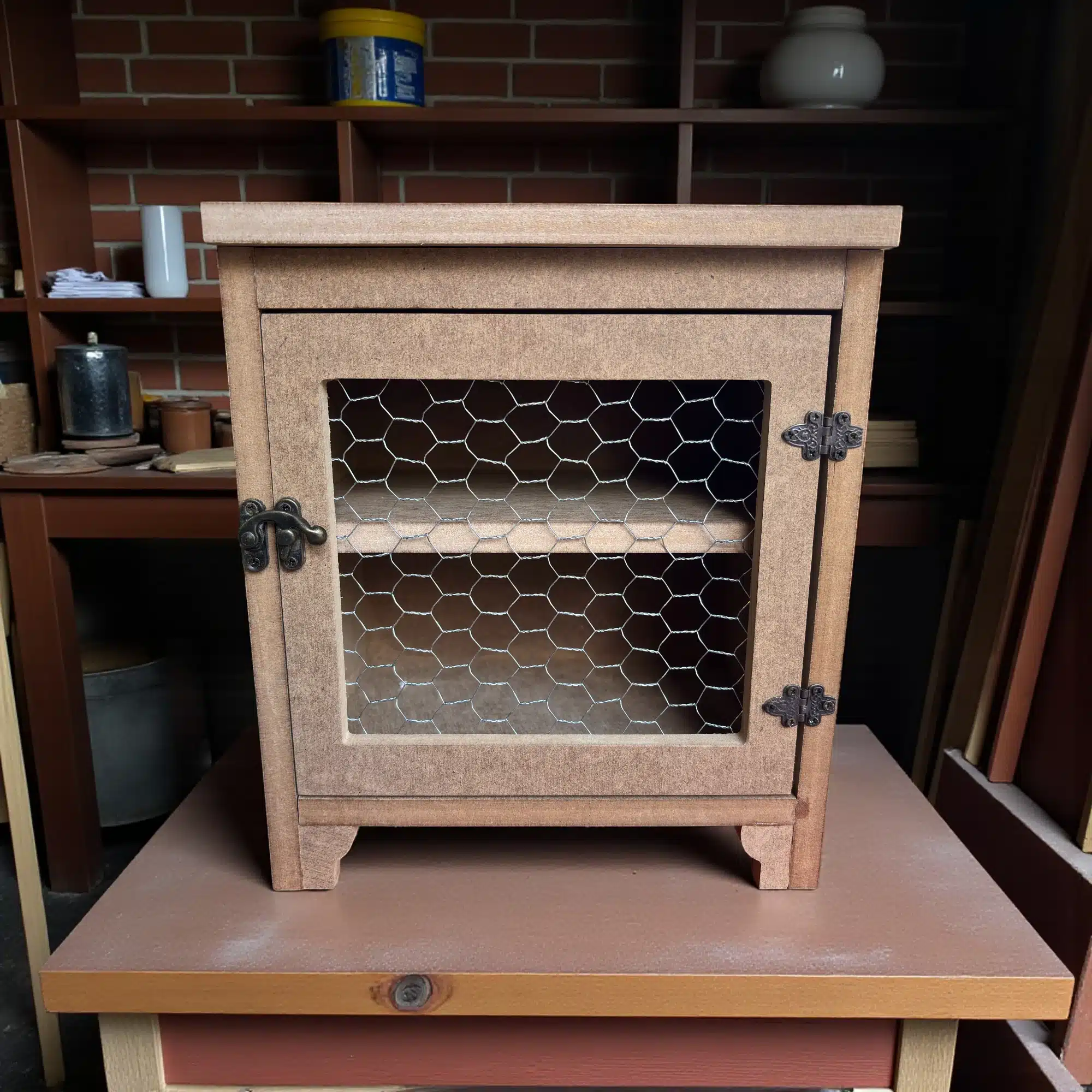 Telli Mini Ahşap Dolap : Dekoratif Ahşap Obje 1 Telli Mini Ahşap Dolap : Dekoratif Ahşap Obje