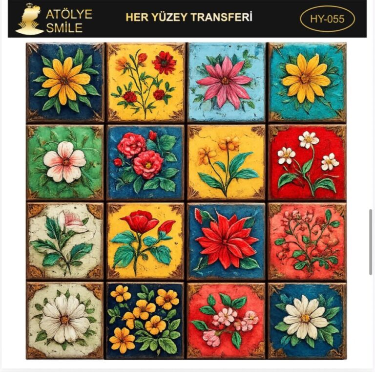 Ütü ile Rub On Transfer Kağıdı: Dekoratif Süsleme Kağıdı-HY055-AS