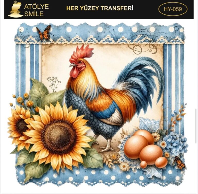 Ütü ile Rub On Transfer Kağıdı: Dekoratif Süsleme Kağıdı-HY059-AS
