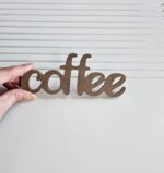 "Coffee" Yazılı Süs Obje: Dekoratif Ev Dekoru