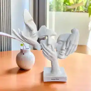 Görmedim Duymadım Bilmiyorum Üç Surat Maske Heykeli | Dekoratif Obje