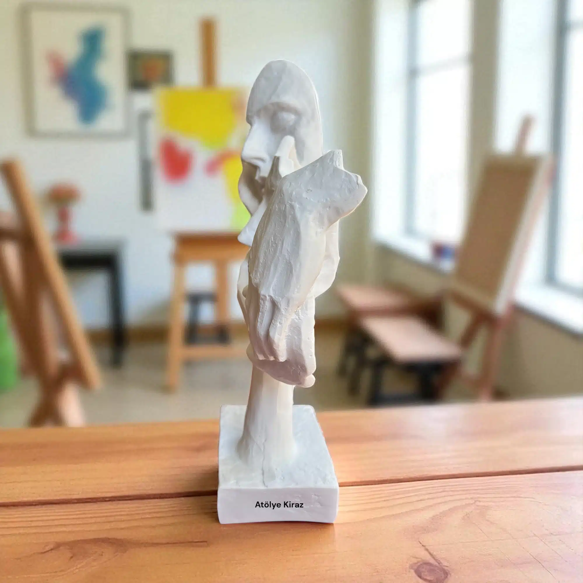 Görmedim Duymadım Bilmiyorum Üç Surat Maske Heykeli | Dekoratif Obje |32x29x8 cm 5 Görmedim Duymadım Bilmiyorum Üç Surat Maske Heykeli | Dekoratif Obje