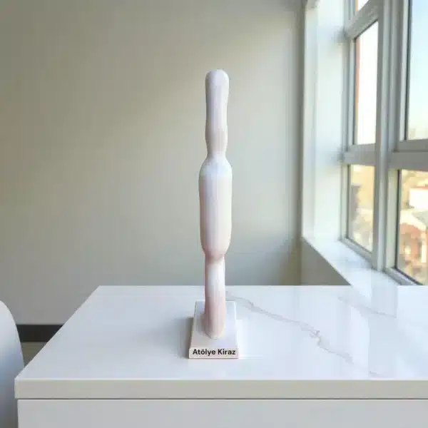 Ham Polyester Üç Delikli Soyut Heykel : Modern Sanat Temalı Dekoratif Obje