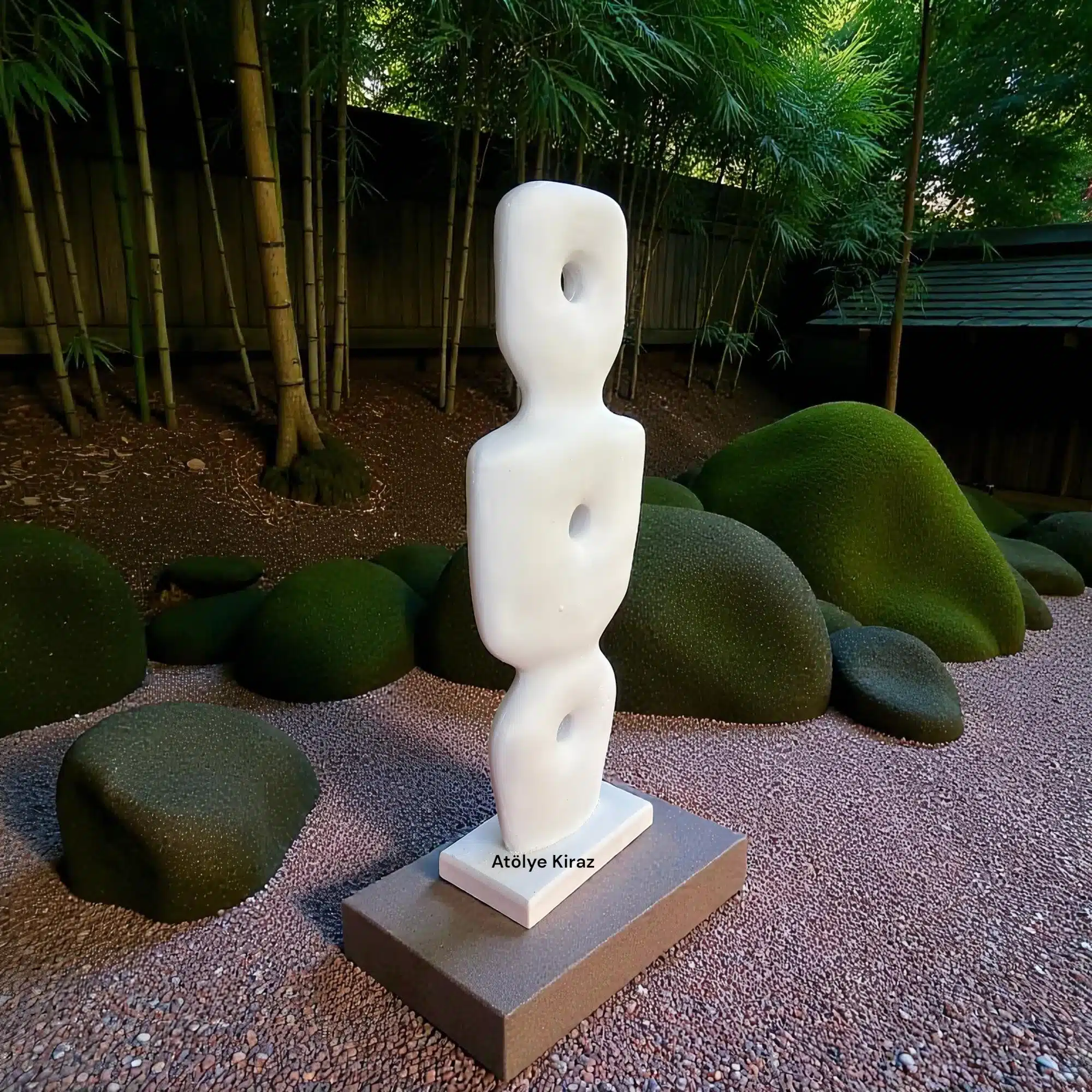 Ham Polyester Üç Delikli Soyut Heykel : Modern Sanat Temalı Dekoratif Obje 3 Ham Polyester Üç Delikli Soyut Heykel : Modern Sanat Temalı Dekoratif Obje