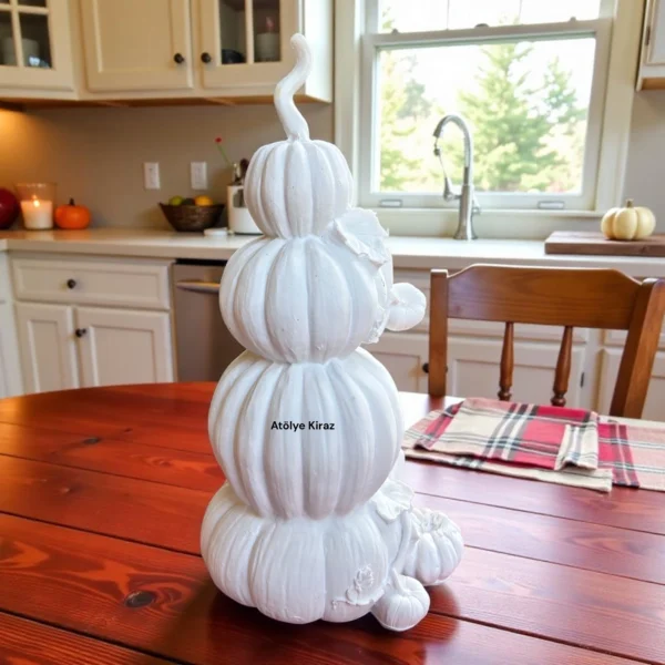 Ham Polyester Kabak Kulesi : Boyanabilir Sonbahar ve Halloween Heykeli