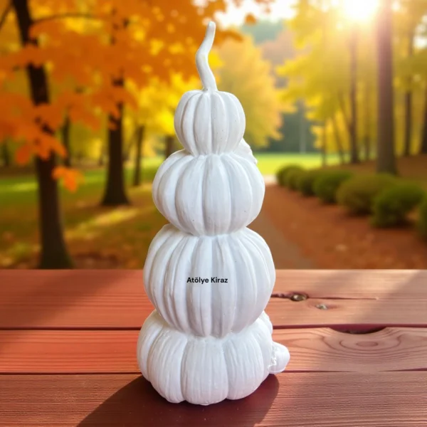Ham Polyester Kabak Kulesi : Boyanabilir Sonbahar ve Halloween Heykeli