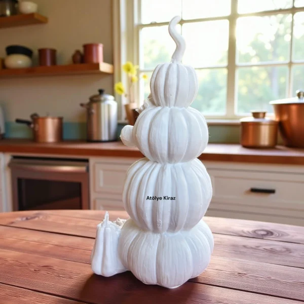 Ham Polyester Kabak Kulesi : Boyanabilir Sonbahar ve Halloween Heykeli