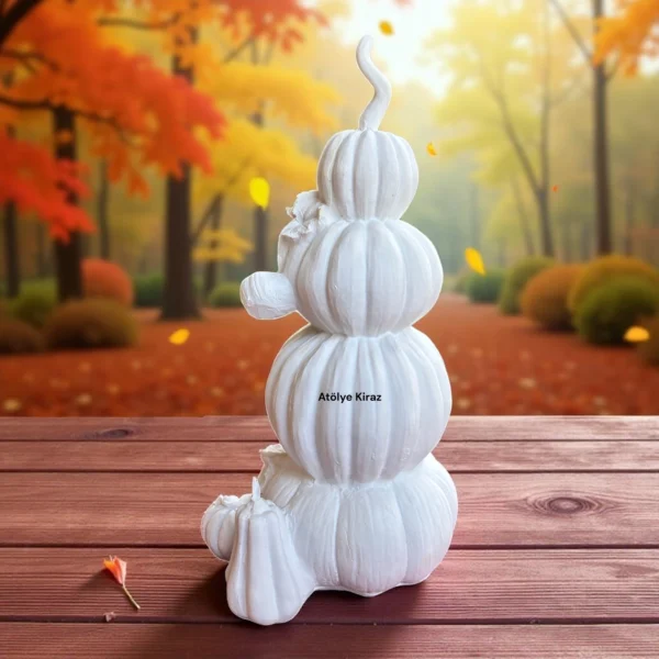 Ham Polyester Kabak Kulesi : Boyanabilir Sonbahar ve Halloween Heykeli