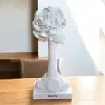 Ham Polyester Gül Başlı Kadın Heykeli : Dekoratif Sanat Büstü