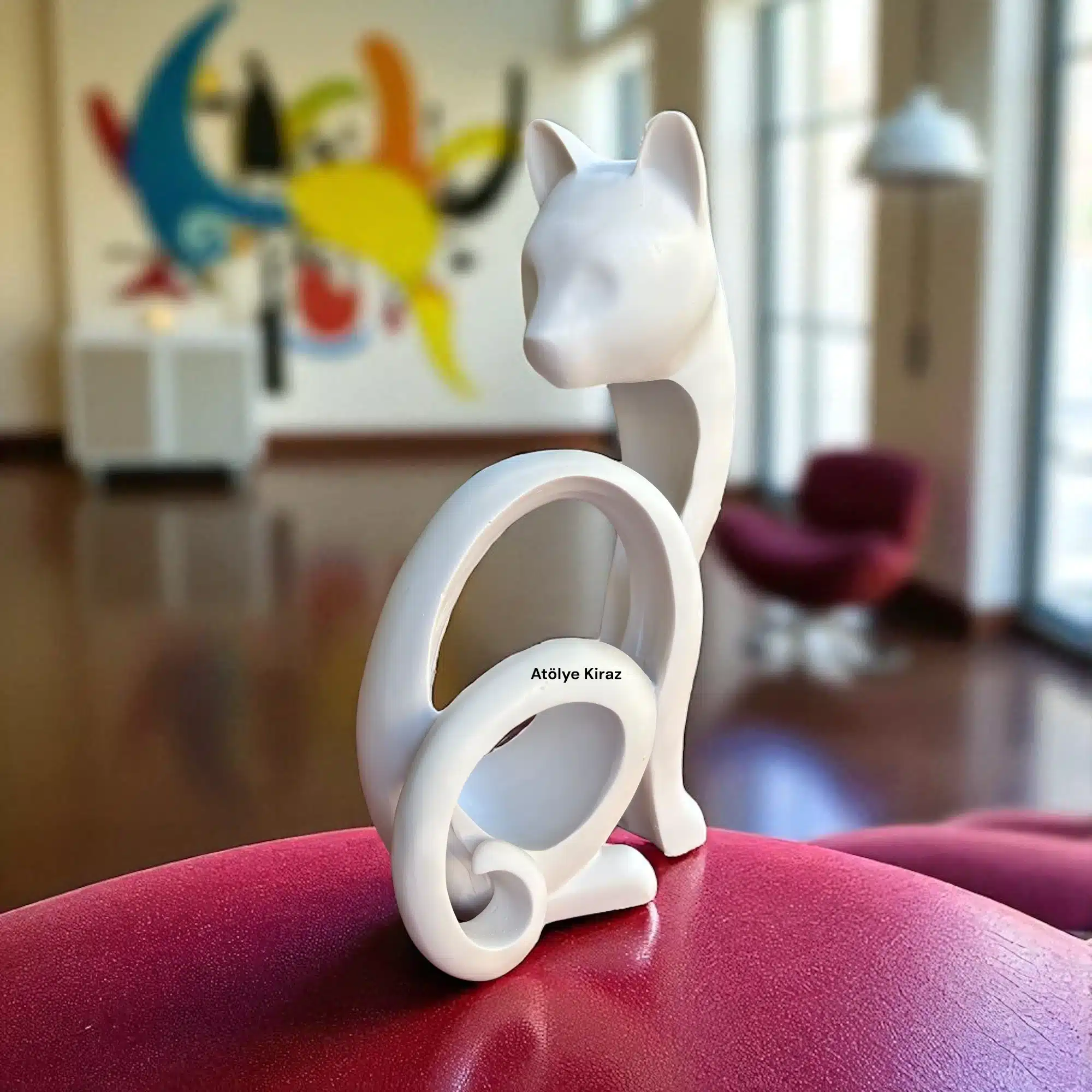 Soyut Kedi Heykeli | Dekoratif Biblo | 9x15x25 cm 5 Soyut Kedi Heykeli | Dekoratif Biblo | 9x15x25 cm - Görsel 5