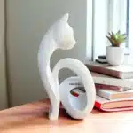 Soyut Kedi Heykeli | Dekoratif Biblo