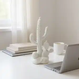 Ham Polyester Kaktüs Heykeli : Boyanabilir Sukulent Figürü