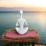 Elleri Birleşik Yoga Yapan Kadın Figürlü Mumluk: Dekoratif Ev Eşyası - Görsel 4