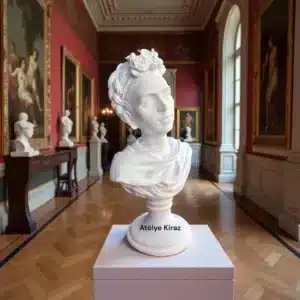 Am Polyester Frida Kahlo Büstü : Boyanabilir Heykel Objesi