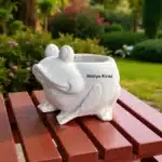 Kurbağa Figürlü Saksı | Dekoratif Bahçe Dekorlu
