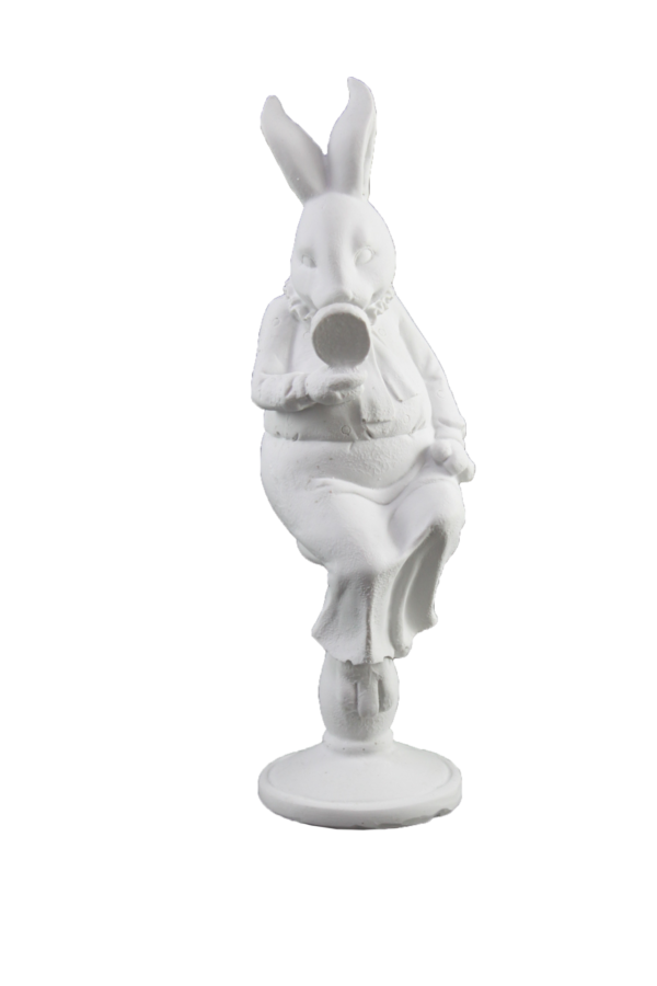 Ayna Tutan Bayan Tavşan Biblo 25x9 cm - Görsel 5