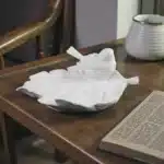 Üstünde Kuş Oturan Yaprak Figürlü Tabak: Dekoratif Masa Dekoru
