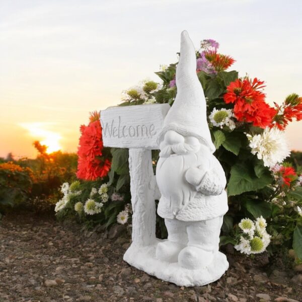 Elinde Welcome Tabelası Tutan Şirin Cüce 58x 21x18 cm - Görsel 2