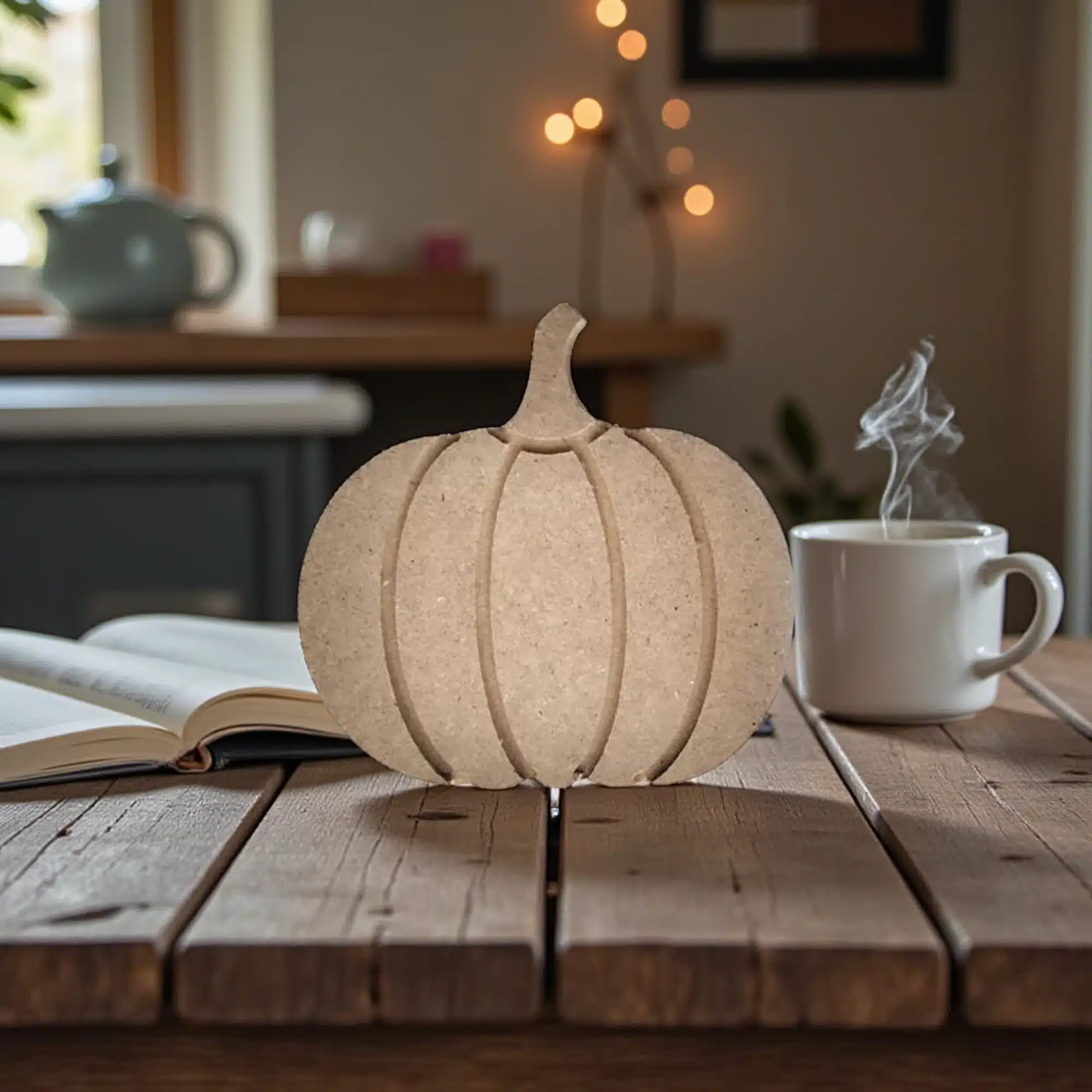 Küçük Kabak Figürlü Ahşap Obje: Dekoratif Masa Üstü Dekoru